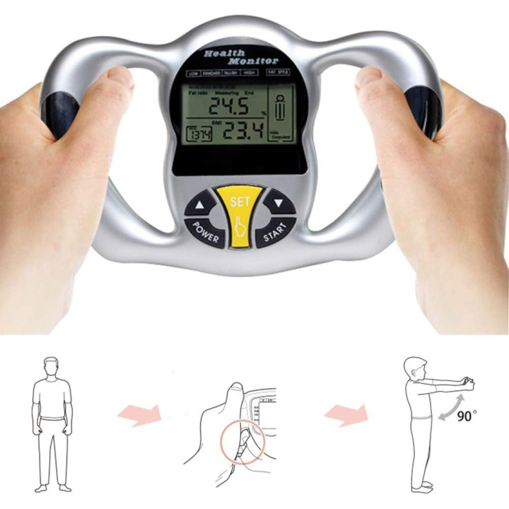 Handheld Body Fat Measuring Instrument BMI Meter, Body Fat Tester, Body Composition Smart Scale Analyze