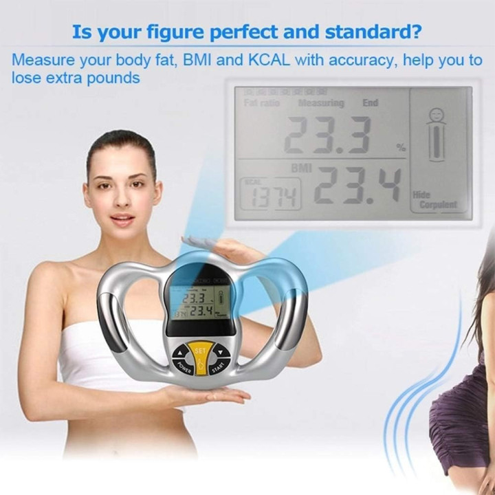 Handheld Body Fat Measuring Instrument BMI Meter, Body Fat Tester, Body Composition Smart Scale Analyze