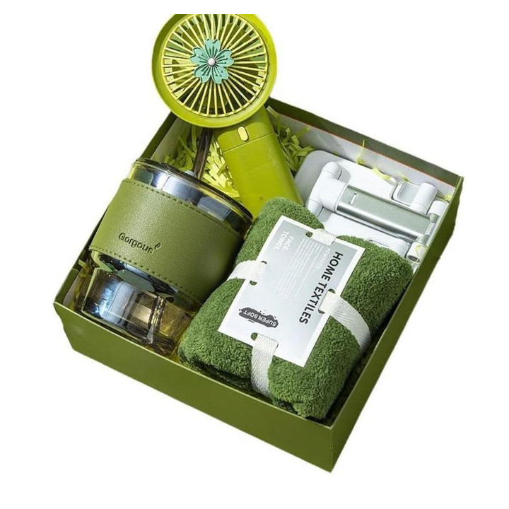 3 In 1 Gift Box. Fan ,Towel, Cup
