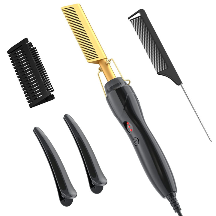 Electric Hot Comb Hair Straightener