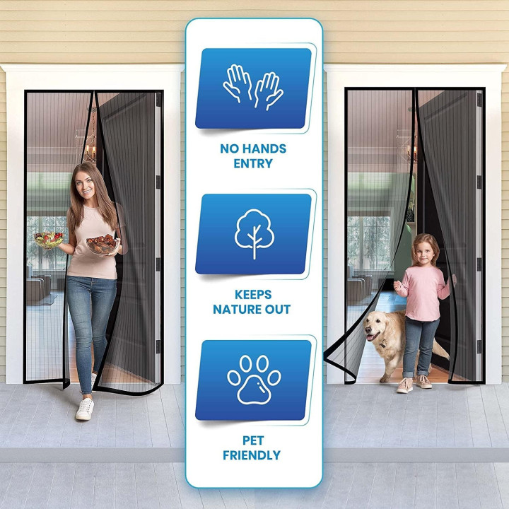 Magic Mesh Insect Fly Bug Mosquito Door Screen Curtain Protector.