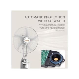 Lontor Rechargeable Water Mist Fan 16 Inches