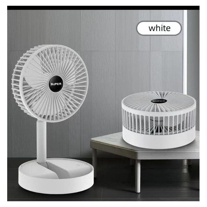 Telescopic rechargeable Foldable Fan Portable Adjustable Height Desk Fan