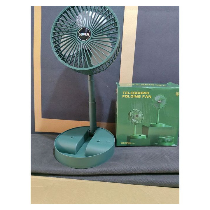 Telescopic rechargeable Foldable Fan Portable Adjustable Height Desk Fan