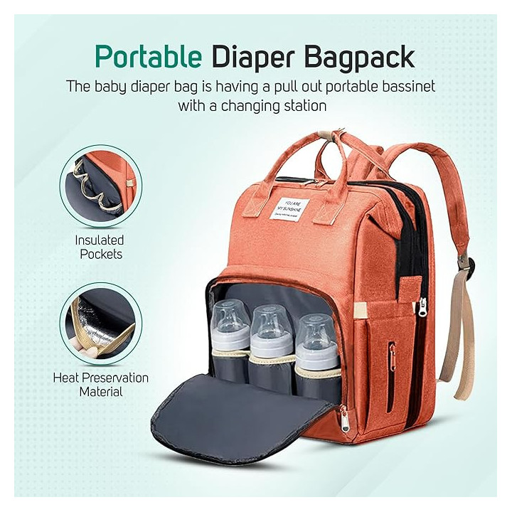 Multi-Purpose Foldable Baby Bed And Diaper Bag