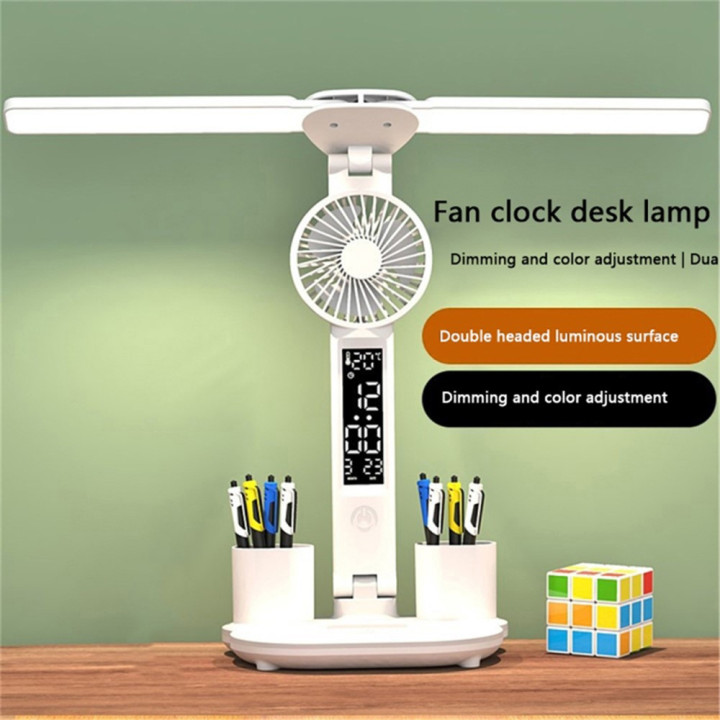 Desk Lamp Multi-Angle Adjustable Dual Swing Arm Eye-Caring