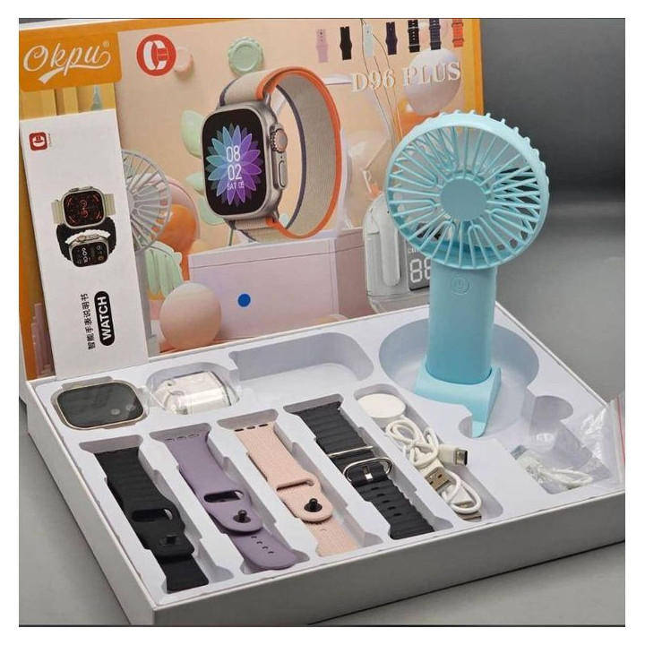 D96 Smart Watch Plus With Fan and Airpods