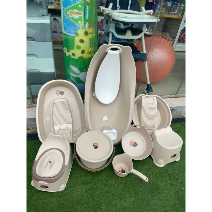 Complete Baby Bath Tub Set Big Size Care Feeding