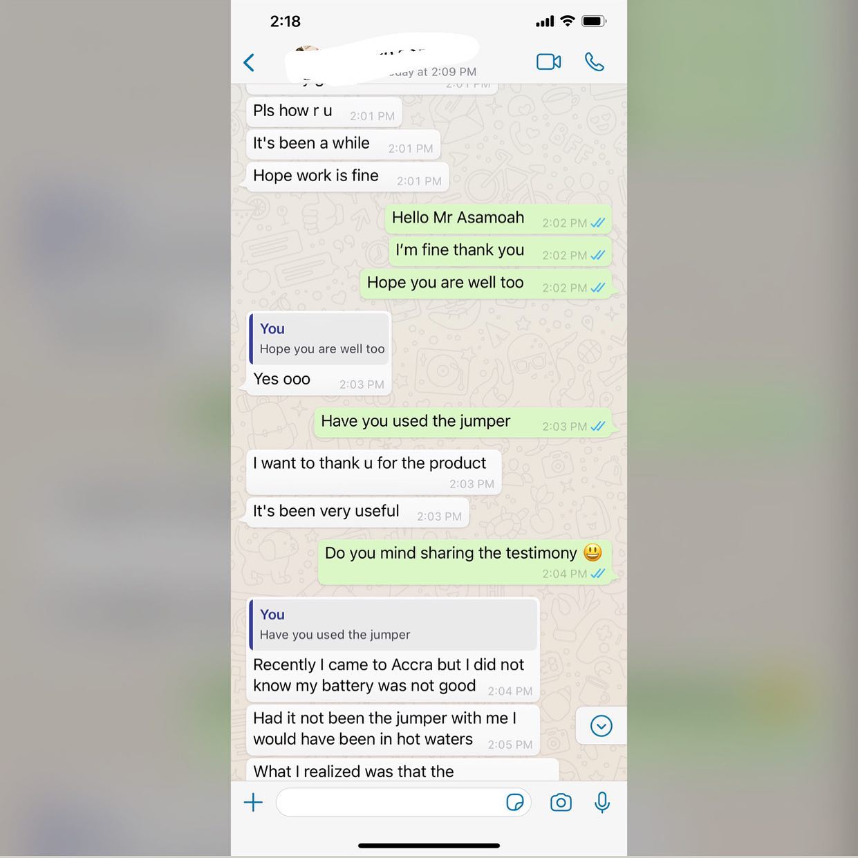 Customer review screenshot