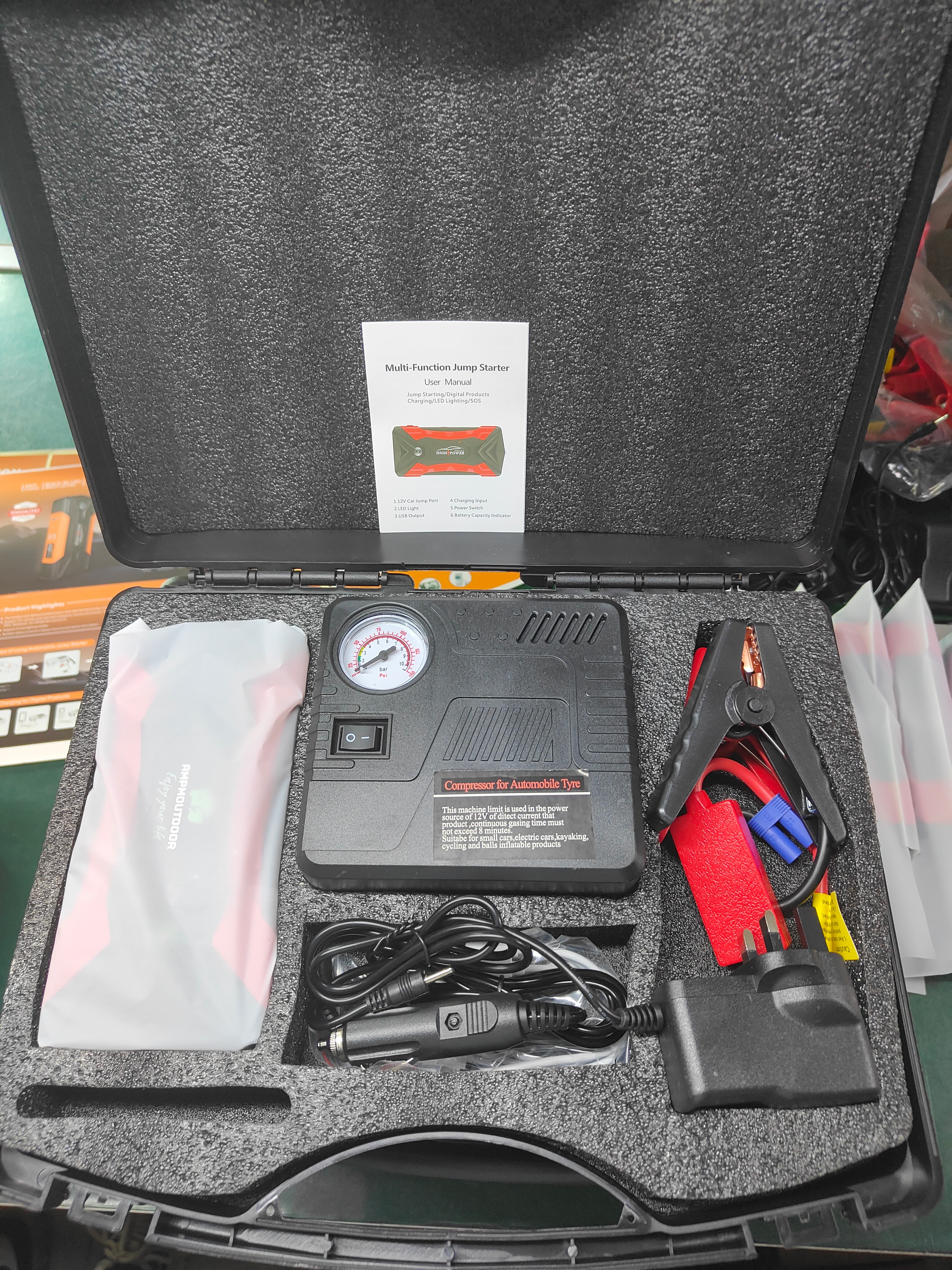 Model J29 jump starter close-up